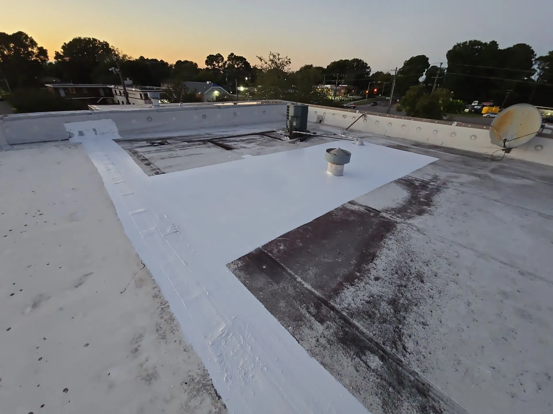 Rain-driven commercial roof repair in Rhode Island